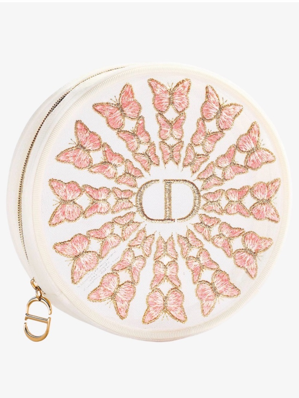 Dior Beauty Embroidered Butterfly Round Pouch